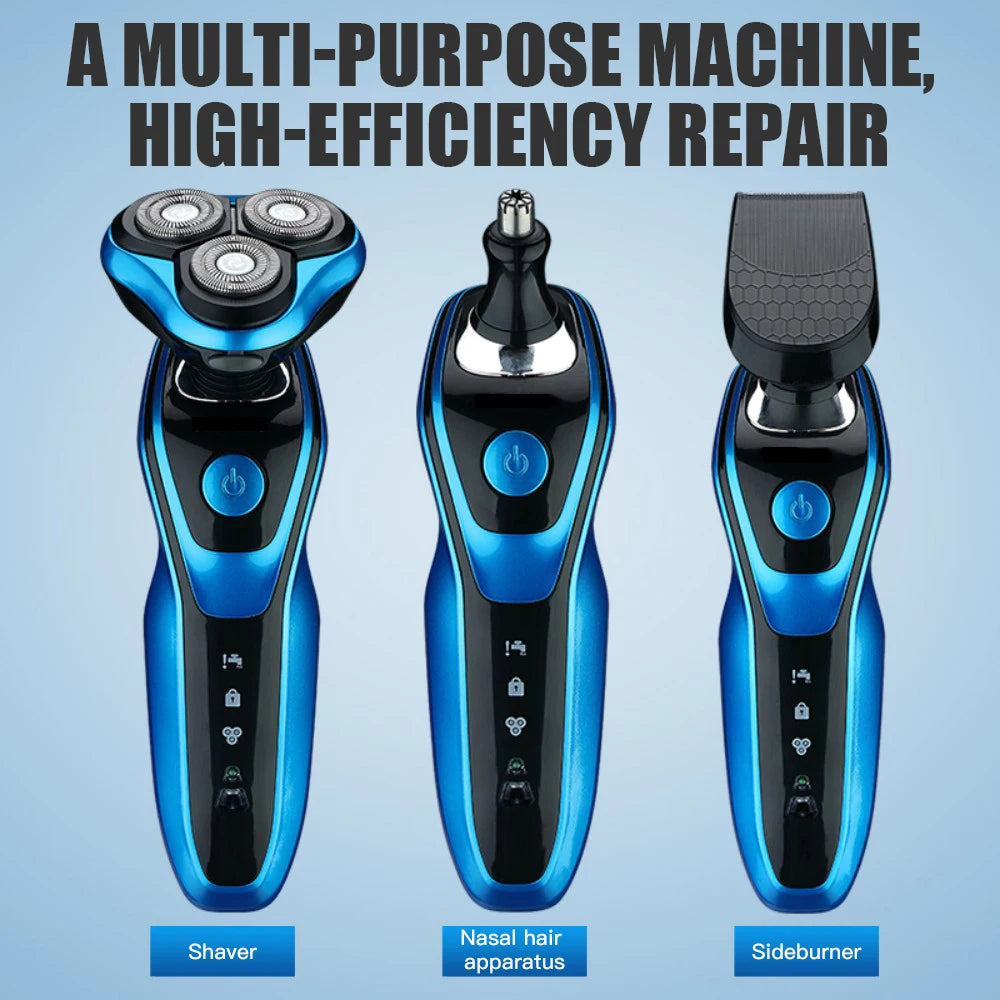 Electric Shaver Rotary Shaver Electric Razor Beard Trimmer Rechargeable Hair Cutting Shaving Machine Clipper for Men Waterproof c9f98b-b7.myshopify.com