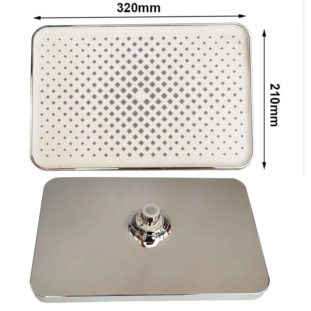 High Pressure Rainfall Shower Head | ABS Plastic Chrome Finish | Ceiling Mounted Rotatable Showerhead | Water-Saving Bathroom Accessory c9f98b-b7.myshopify.com