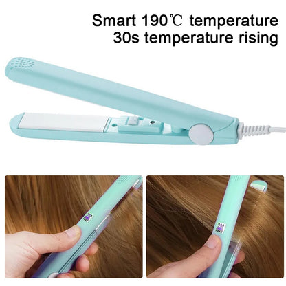 Portable Mini Hair Straightener Flat Iron Hair Curler For Men Women Short Hair Wave Hairstyling Dual Voltage Straightening Irons c9f98b-b7.myshopify.com
