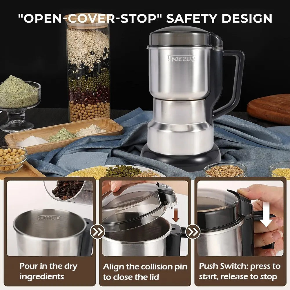 High Power Electric Coffee Grinder Kitchen Cereal Nuts Beans Spices Grains Grinder Machine Multifunctional Home Coffee Grinder c9f98b-b7.myshopify.com