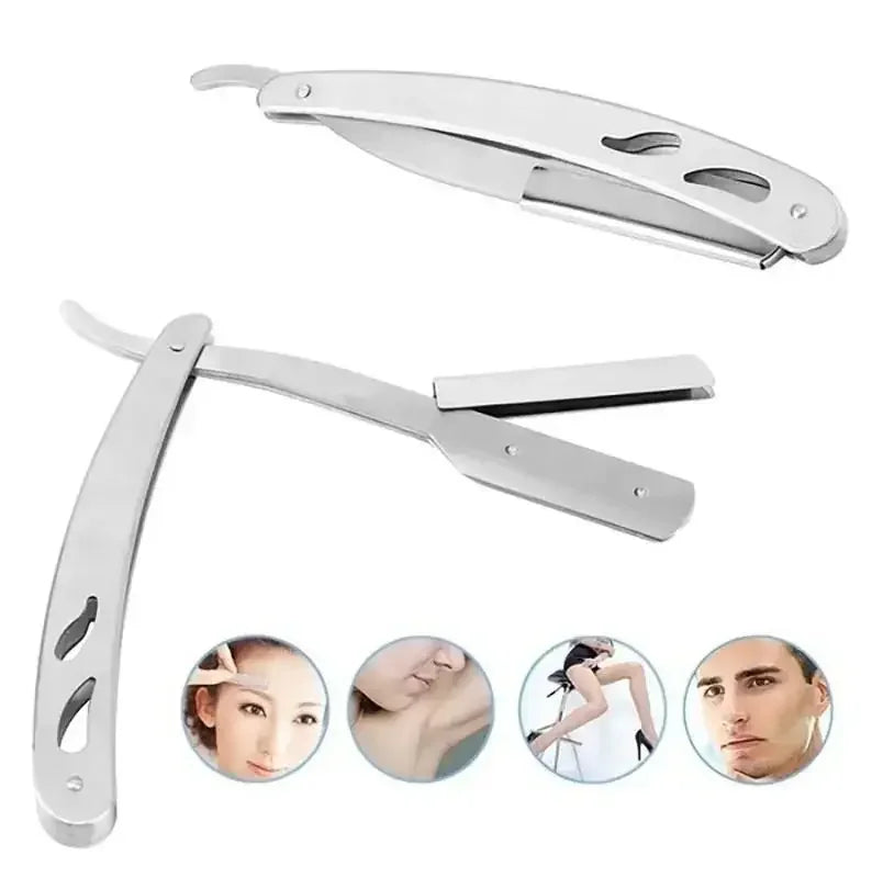 Men Professional Barber Razor Manual Shaver Straight Edge Stainless Steel Shaver Folding Shaving Shave With Blade c9f98b-b7.myshopify.com