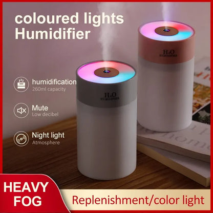 Luminous Humidifier Household Desktop Small Water Supplement Spray Air Humidification Usb Car Portable Night Light 260ml c9f98b-b7.myshopify.com