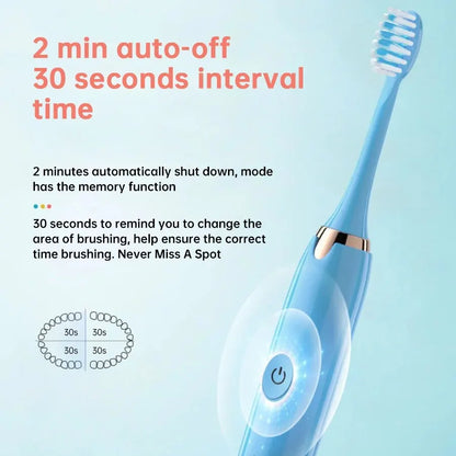 Tongwode Electric Sonic Toothbrush USB Rechargeable Waterproof Electronic Ultrasonic Whitening Tooth Brushes Replacement Heads c9f98b-b7.myshopify.com
