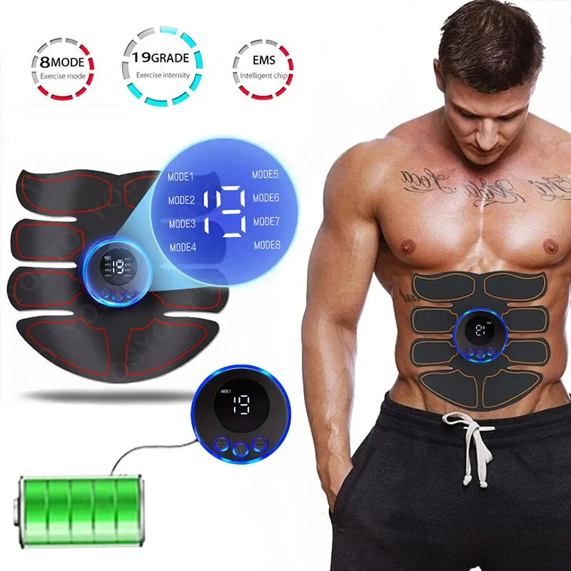 EMS Abdominal Muscle Stimulator Fitness ABS Arm Training Patches Muscle Exercise Instrument USB Charging Home Men c9f98b-b7.myshopify.com