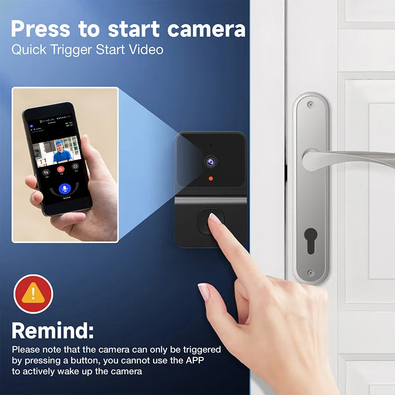 Wireless Video Doorbell with WiFi, HD Camera, Night Vision, Video Intercom, Voice Change, and Home Monitor for Phone Integration c9f98b-b7.myshopify.com