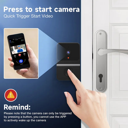 Wireless Video Doorbell with WiFi, HD Camera, Night Vision, Video Intercom, Voice Change, and Home Monitor for Phone Integration c9f98b-b7.myshopify.com