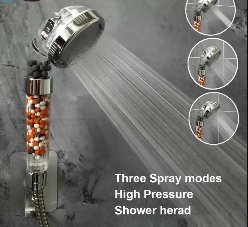 New 3 Functions High Pressure SPA Shower Head Water Saving Handheld Rainfall Bathroom Accessories Anion Filter Shower c9f98b-b7.myshopify.com