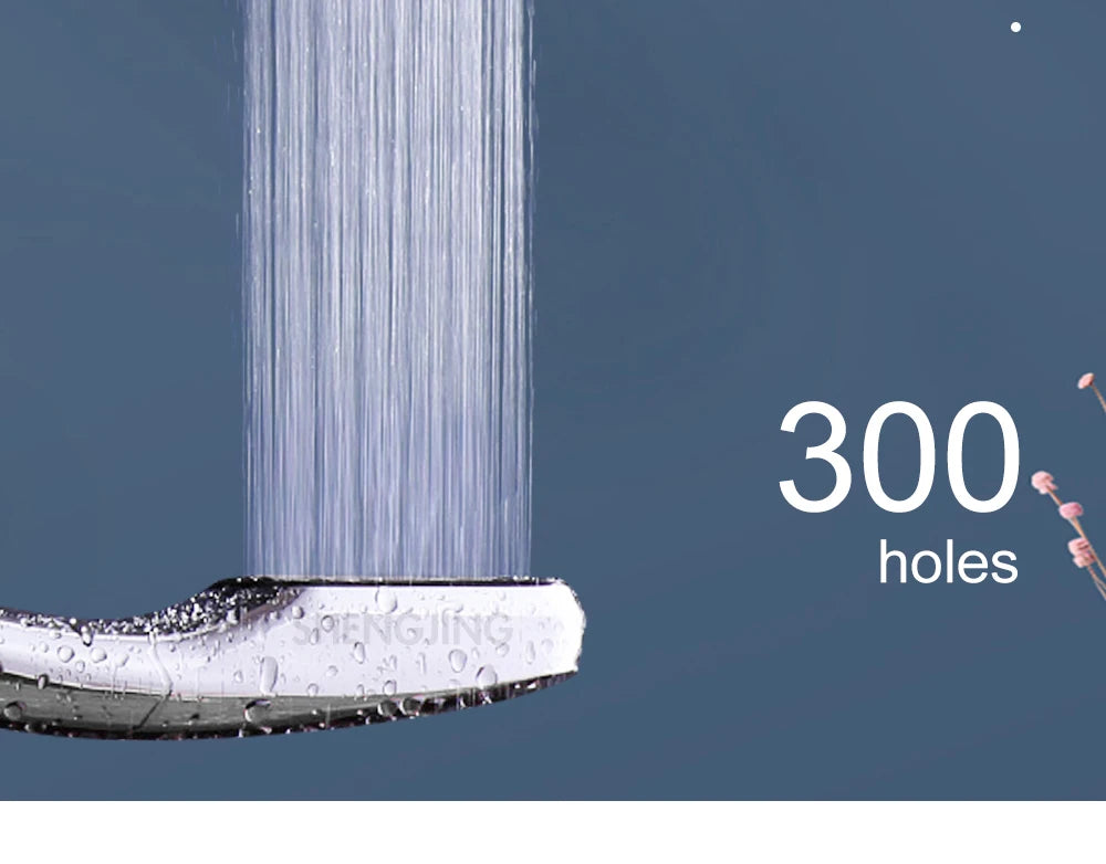 ABS Ultra Thin High Pressure Shower Head Water Save Pressurized 300 Hole Showers Rainfall Spray for Toilet Bathroom Accessories c9f98b-b7.myshopify.com