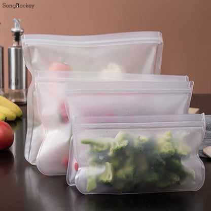 Kitchen Accessories Fruit and vegetable Silicone Bag Reusable Fresh-keeping Sealed Bag Refrigerator Food Storage Ziplock Bag c9f98b-b7.myshopify.com