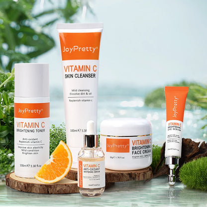 JoyPretty Vitamin C Skin Care Set Face Whitening Dark Spots Cream Serum Gentle Cleaning Deep Moisturizing Pore Shrinkle Skincare c9f98b-b7.myshopify.com