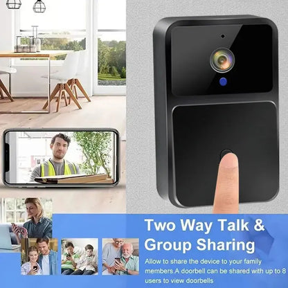 WIFI Video Doorbell Camera with Night Vision, HD Wireless Smart Home Security, and Two-Way Intercom c9f98b-b7.myshopify.com