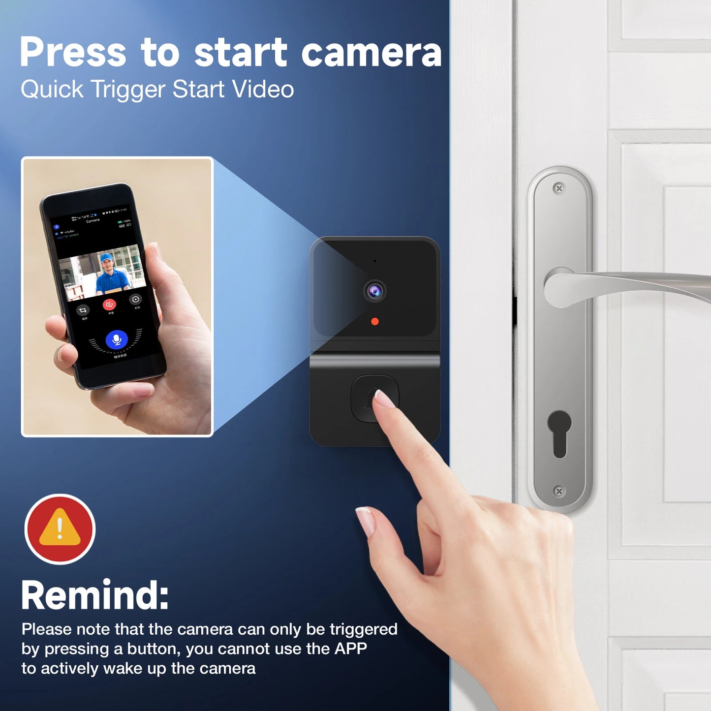 Smart WiFi Video Doorbell Wireless Phone Two Way Intercom System Door Viewer IR Vision HD Security Door Bell Camera Monitor Door c9f98b-b7.myshopify.com