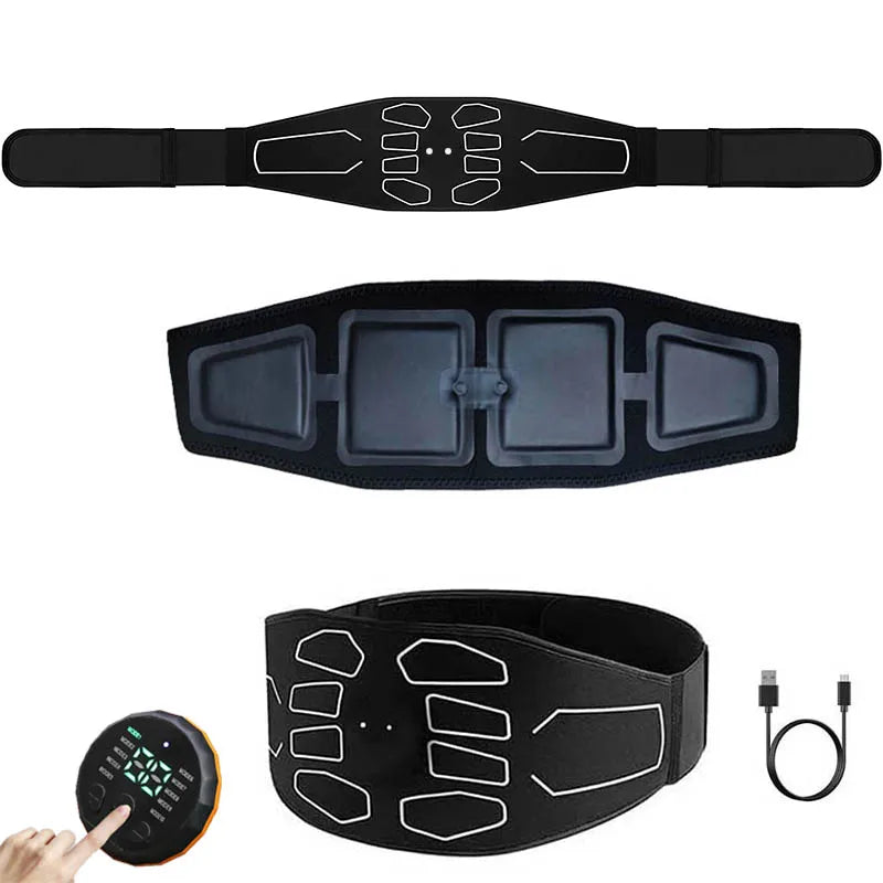 120cm Abdominal Massager Waist Belt Fitness Equipment - Muscle Toner with 10 Modes &amp; 30 Intensity Levels for Abdominal Training c9f98b-b7.myshopify.com