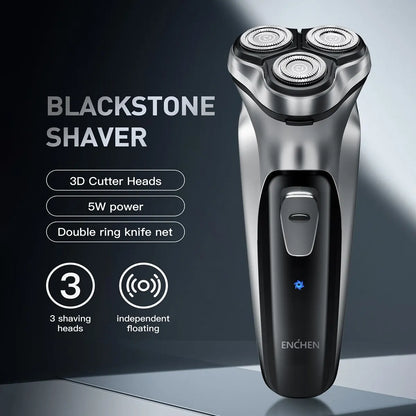 ENCHEN Blackstone Electrical Rotary Shaver for Men 3D Floating Blade Washable Type-C USB Rechargeable Shaving Beard Machine c9f98b-b7.myshopify.com