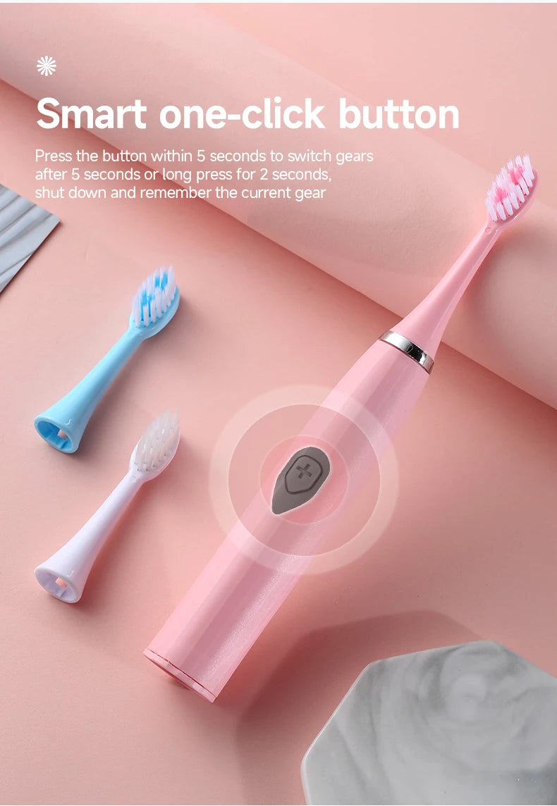 Electric Toothbrush for Adults Soft DuPont Bristle Portable Battery Endurance IPX6 Waterproof Intelligent Effective Oral Care c9f98b-b7.myshopify.com