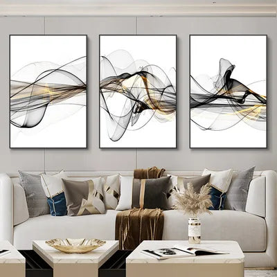 3 Pieces Nordic Luxury Ribbon Abstract Landscape Wall Art Canvas Paintings Modern Gold Deer Poster Print Picture for Home Decor c9f98b-b7.myshopify.com