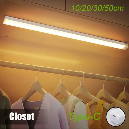 Motion Sensor LED Cabinet Light Type C Rechargeable Induction Night Light Wireless Portable Detector Lamp for Wardrobe Hallway c9f98b-b7.myshopify.com