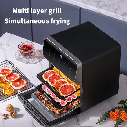 10L Large Capacity Electric Air Fryers Oil-free Automatic Household Kitchen 360°Baking Convection Oven Deep Fryer without Oil c9f98b-b7.myshopify.com