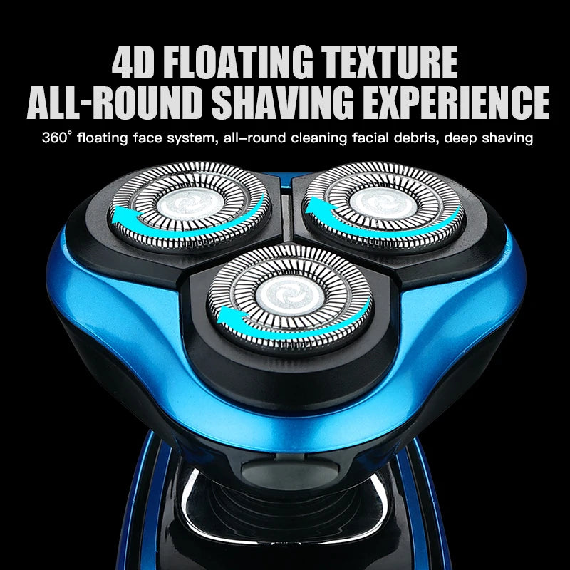 Electric Shaver Rotary Shaver Electric Razor Beard Trimmer Rechargeable Hair Cutting Shaving Machine Clipper for Men Waterproof c9f98b-b7.myshopify.com