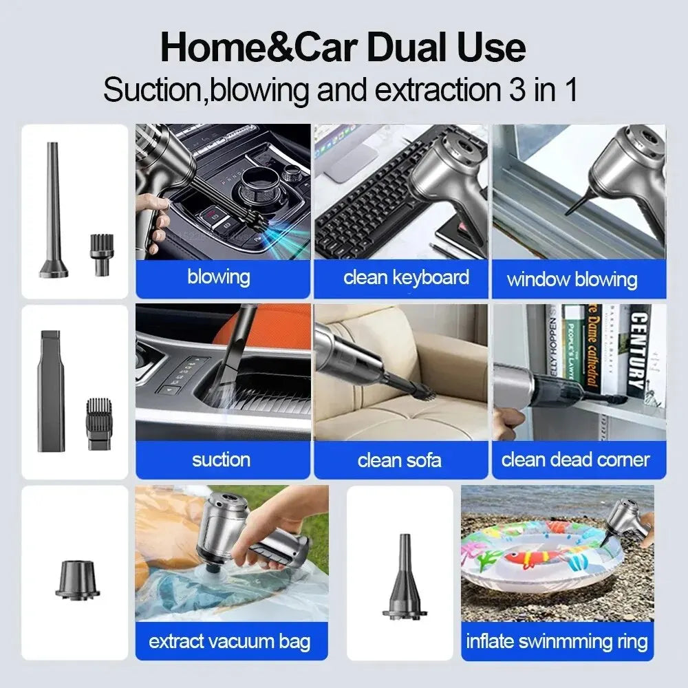 Car Vacuum Cleaner 4 In1Wireless Vacuum Cleaner Duster Handheld Vacuum Pump For Home Portable Cordless StrongSuction Car Cleaner c9f98b-b7.myshopify.com