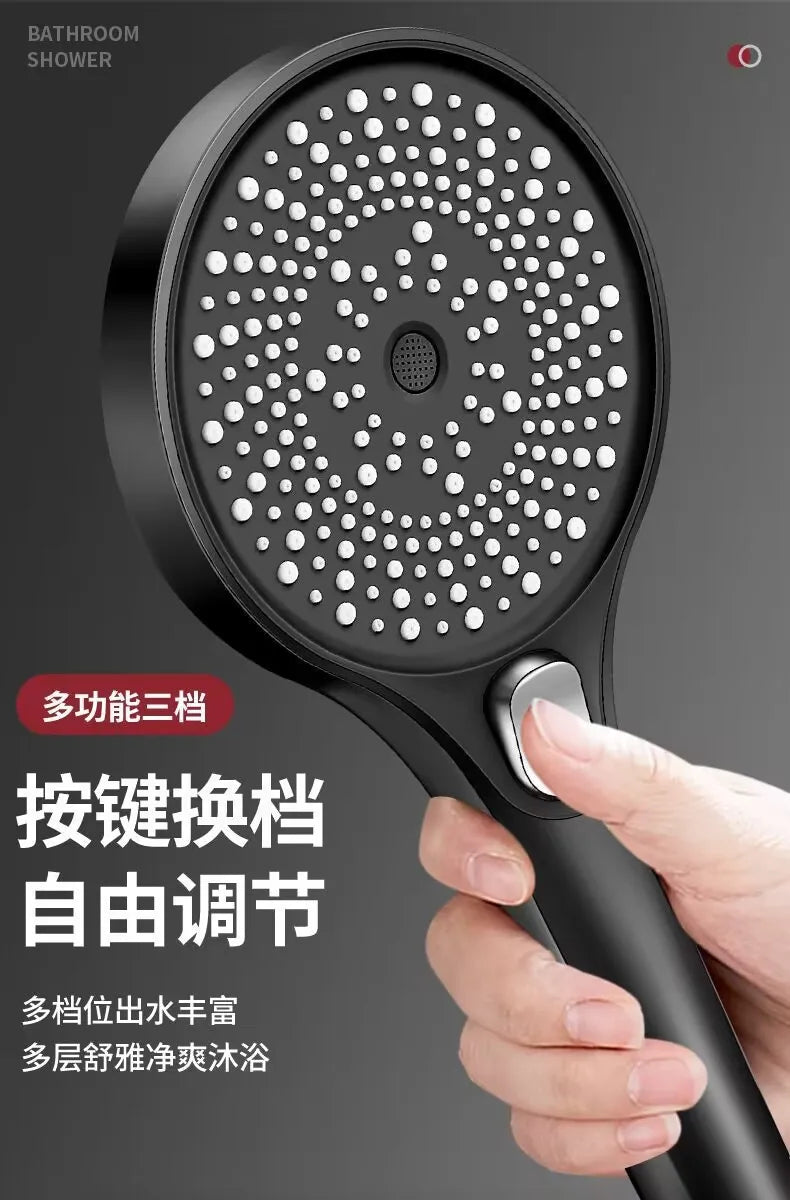 13CM Big Panel Large Flow Shower Head 3 Modes Adjustable High Pressure Water-saving Shower Mixer Nozzles Bathroom Accessories c9f98b-b7.myshopify.com